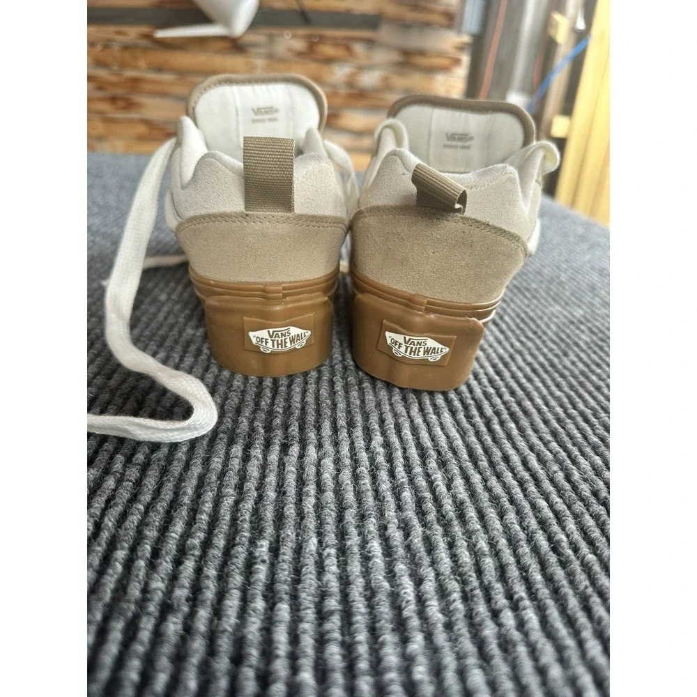 Vans Knu Skool Oatmeal Gum Suede Puffy Skate Shoes Womens 6 Low Top Sneakers